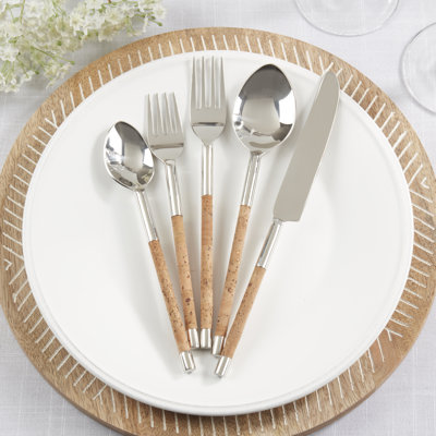 Artisan Cork-Handled Flatware Set
