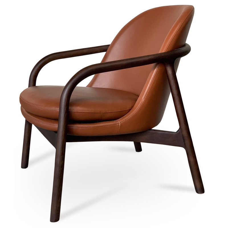 Infinity Lounge Arm Chair, Hazelnut Faux Leather