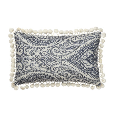 ANCHOR PILLOW COVER Pom-poms Pillow Cover