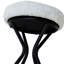 29 po, impression florale de 2 tabourets de bar ronds sans dossier rembourrés avec repose-pieds, sièges blancs et structure noire pour îlot de cuisine-1442255054