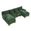 2179-GREEN Canapé combiné en chenille avec méridienne double-1873497492
