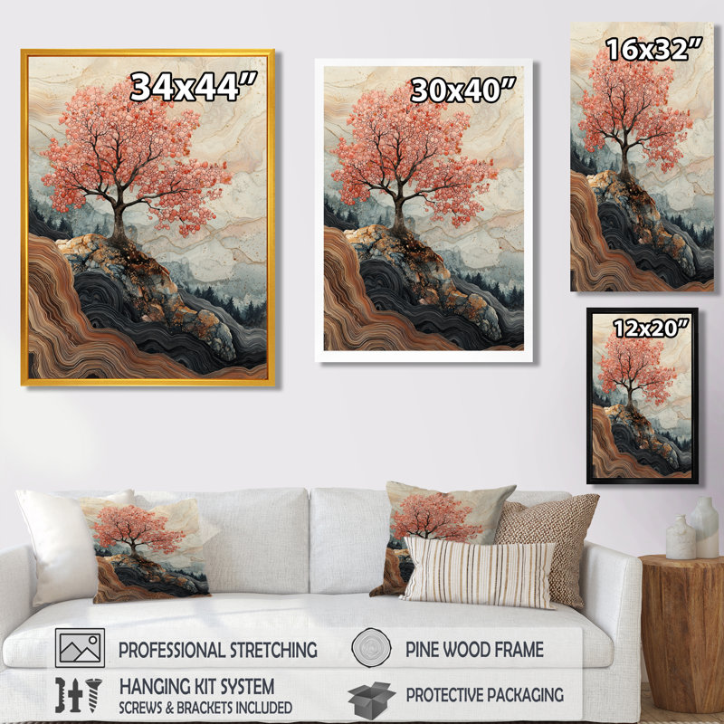 Hillyard - impressions sur toile florales, Argent argent, H 44 po x l 34 po, Reproduction encadrée sans passe-partout