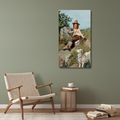 "Giotto's Childhood" by  Oscar Pereira Da Silva - Gallery Wrap Canvas Wall Art