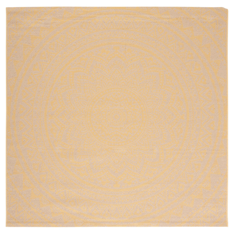 Tapis intérieur / extérieur beige Michalski, Carré 6 pi 7 po