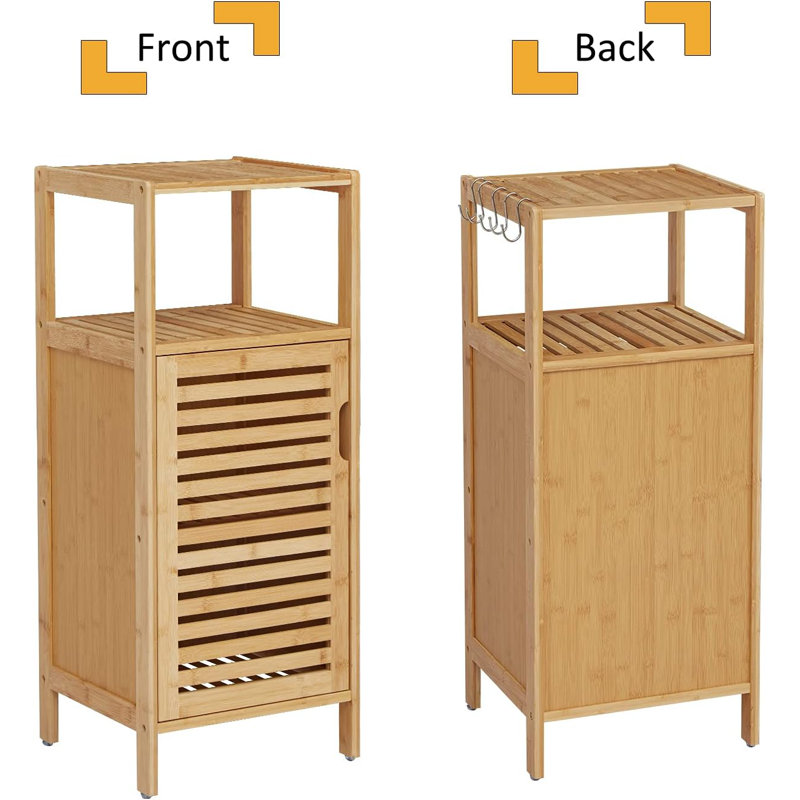 Jannali Solid Wood Freestanding Linen Cabinet