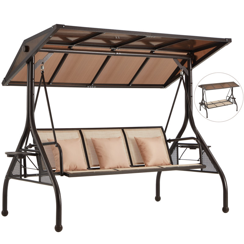 Balancelle avec auvent Dayden, Beige
