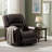 Vintage Power Leather Upholstered Recliner Chair with Lift Base and Massage Heating Function-2119091895