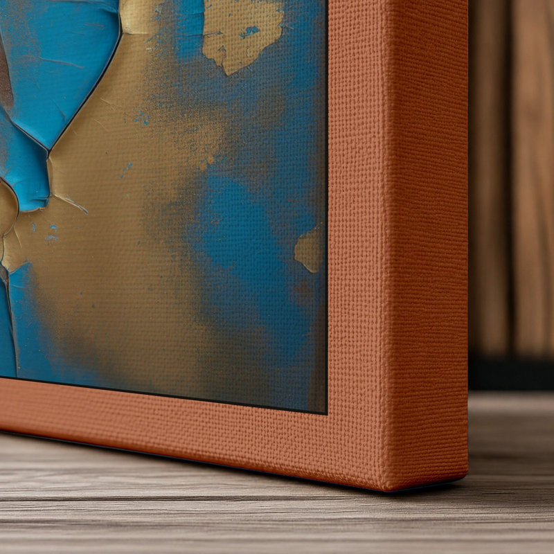 Layers of Decay Industrial - Wrapped Canvas, 24x16 - 61.0 x 40.6 cm, Terracotta Border