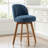 26" Swivel Upholstered Counter Stool With Solid Wood Frame-1350606940