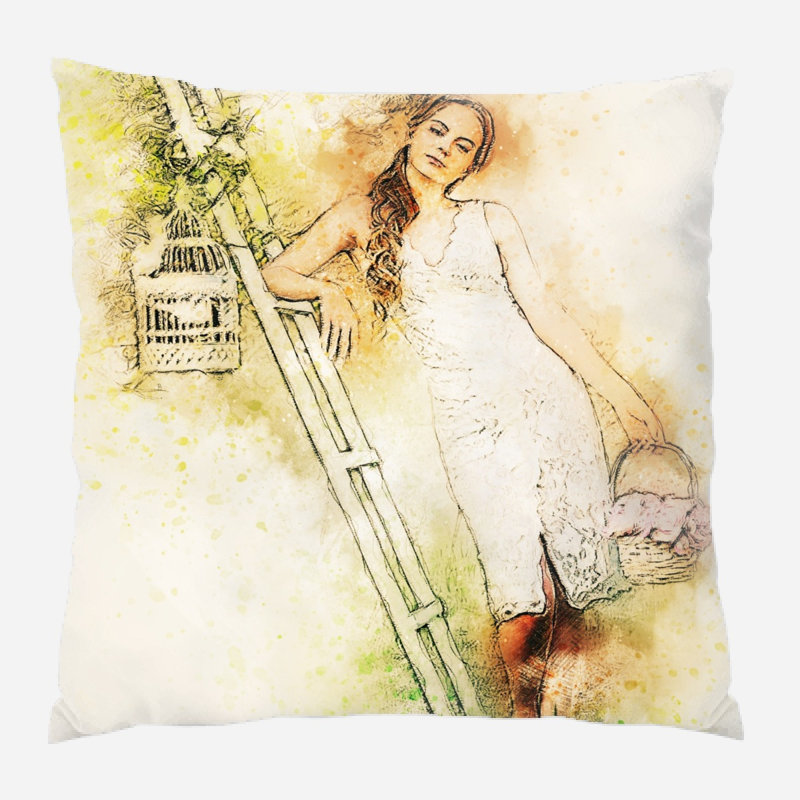  Coussin Girl, Microsuède, Intérieur
