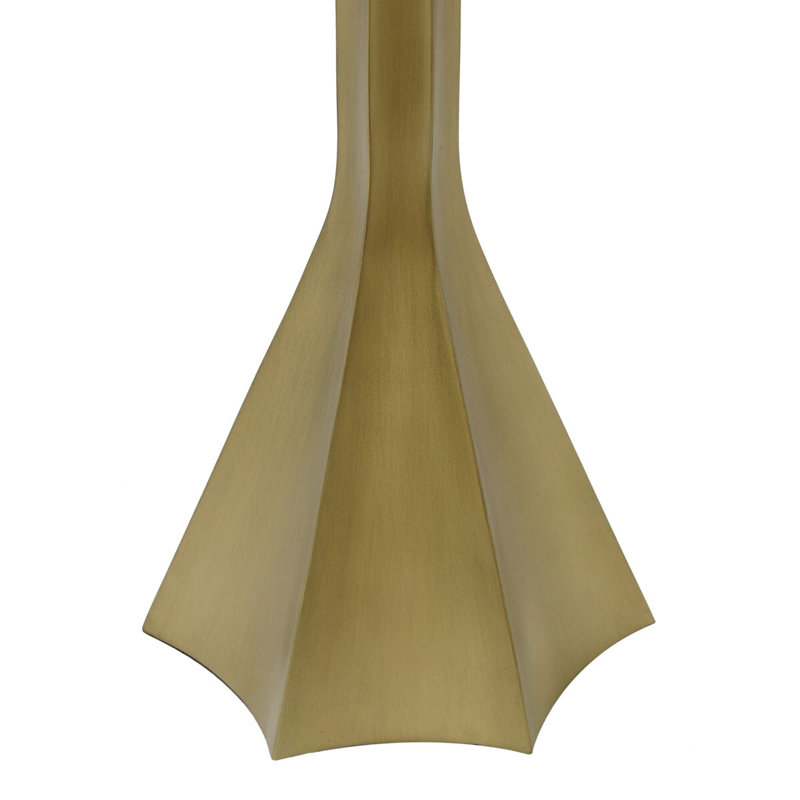Gold Round Metal and Glass Side Table