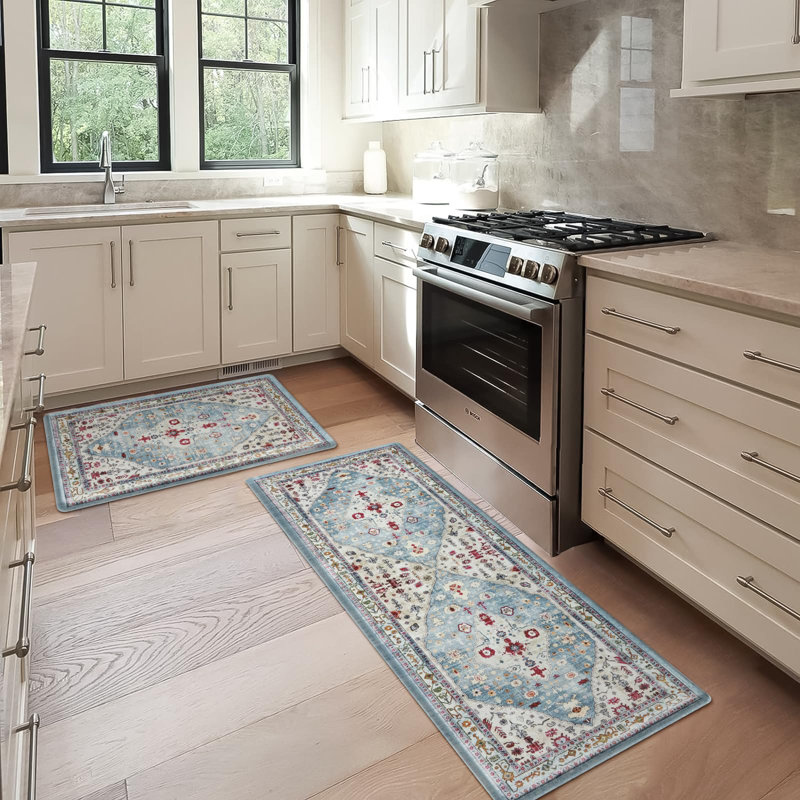 Tapis de cuisine anti-fatigue imperméable, Turquoise