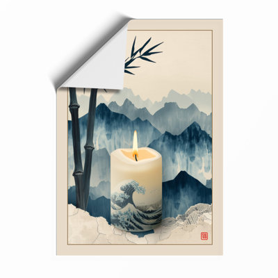 Candlelit Meditation Japandi - Framed Print