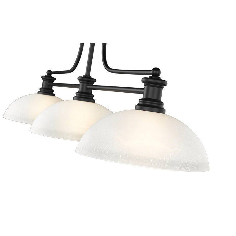 Lustre linéaire moderne à 3 lumières Eraste, Lin blanc