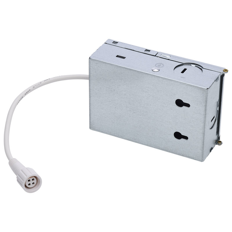 12 Watt LED Direct Wire Downlight With Night Light 6 Inch Remote Driver CCT Selectable Dimmable Square White Finish