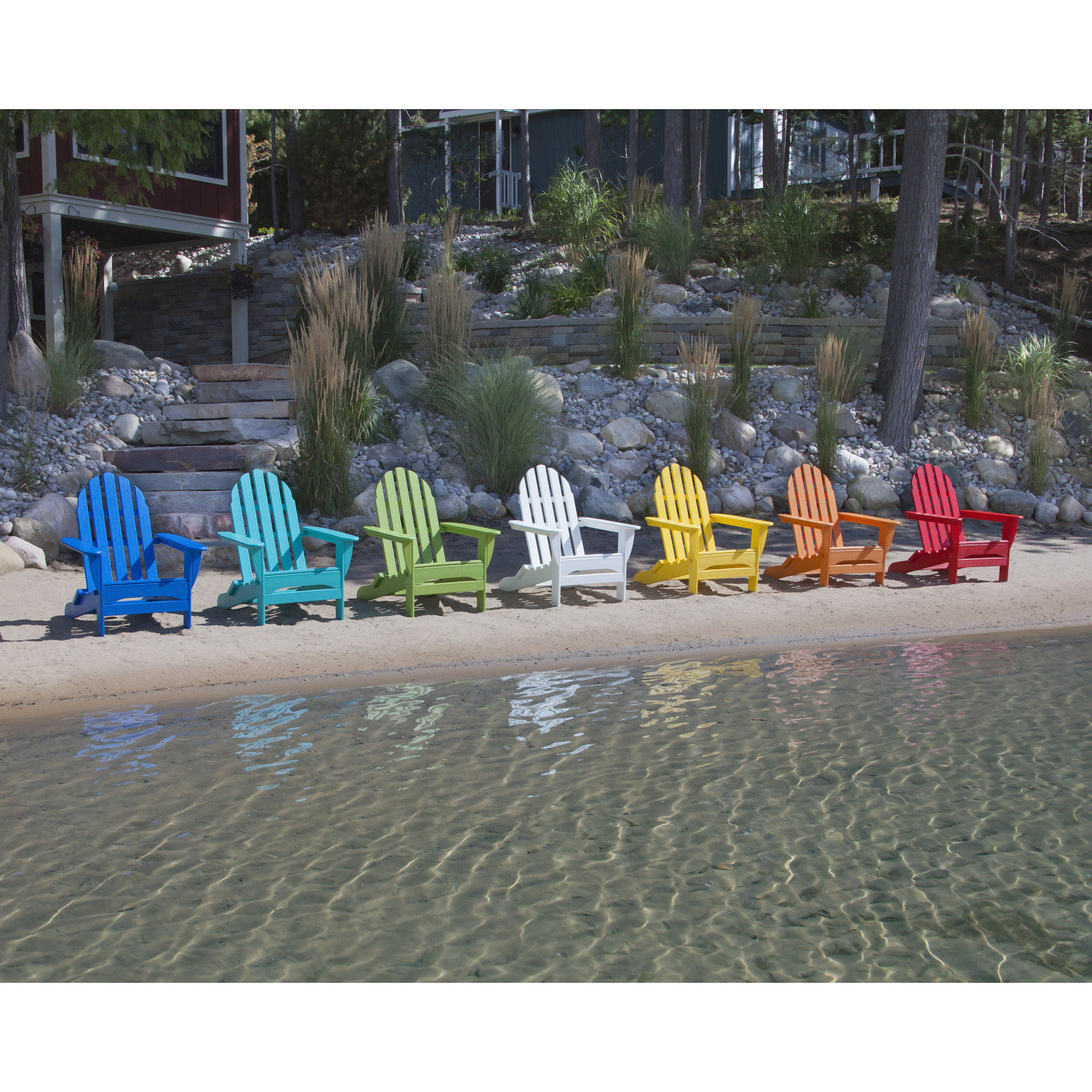 POLYWOOD® Classic Adirondack Chair, Sunset Red