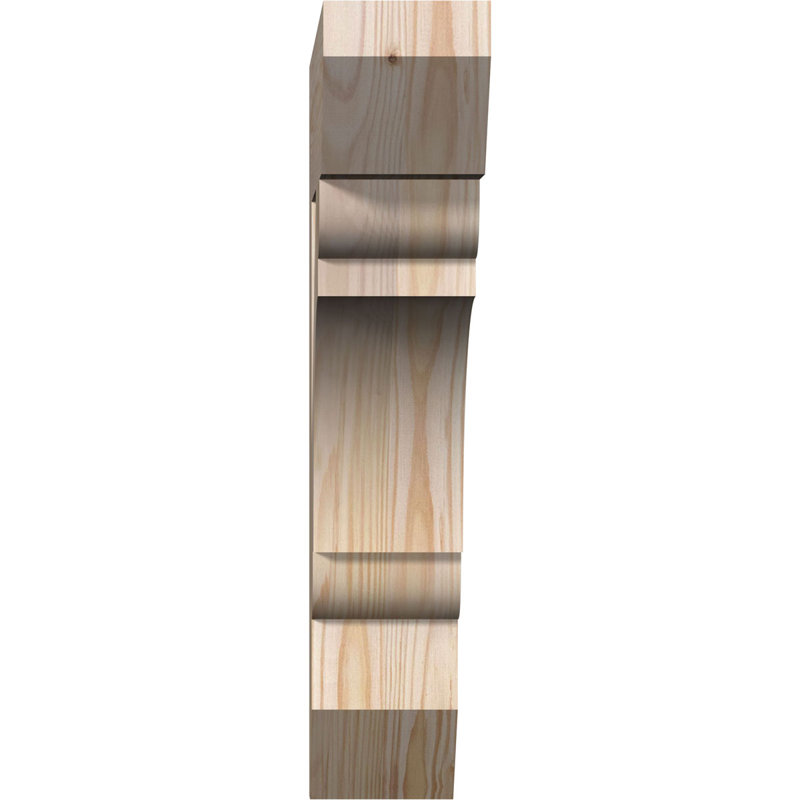Support en bois / corbeau, Douglas (lisse), H 18 po x l 3,5 po x P 18 po