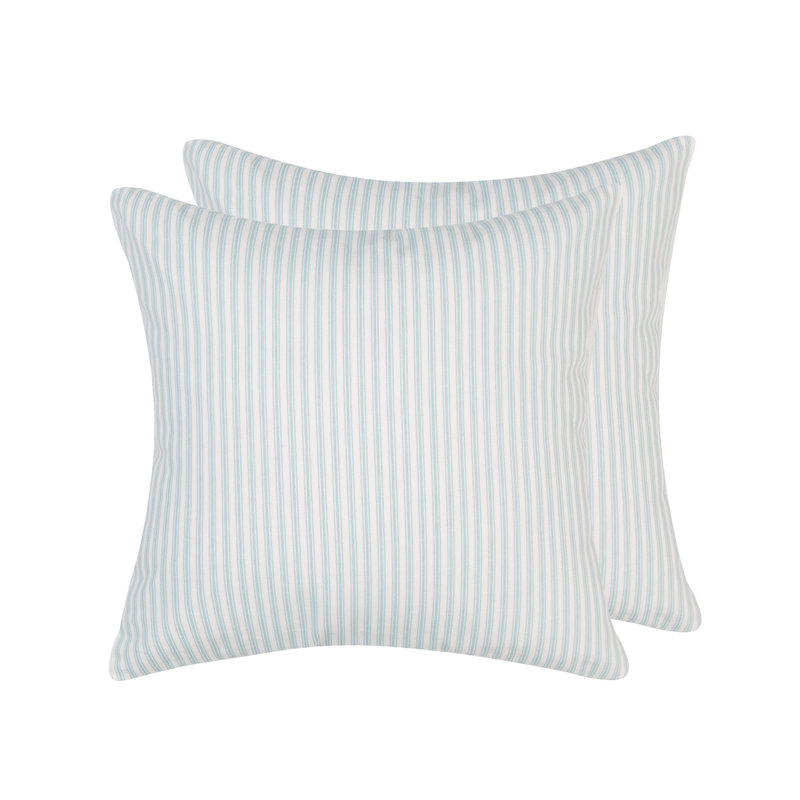 Housse de coussin en coton VINTAGE TICKING , H 22 po x l 22 po, Beige