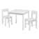 Pastels Collection Kids White Wooden Table and Chairs Set