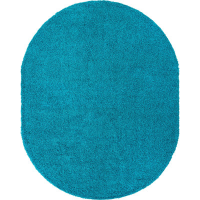 Tapis bleu à poil long fabriqué à la machine Alexandrew