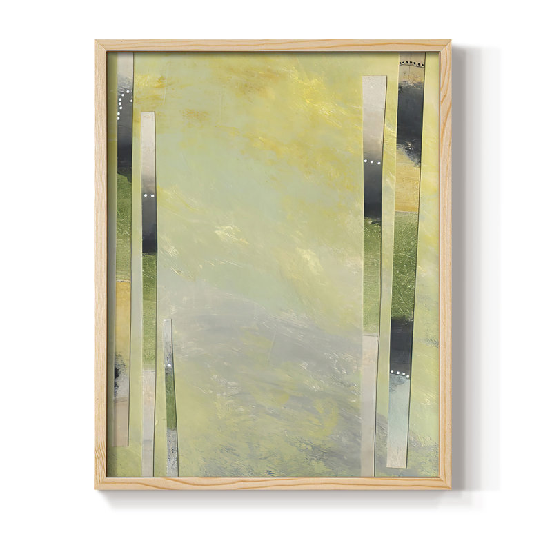 Neutral Assemblage III, reproduction encadrée - bois massif, H 21 po x l 17 po, Naturel