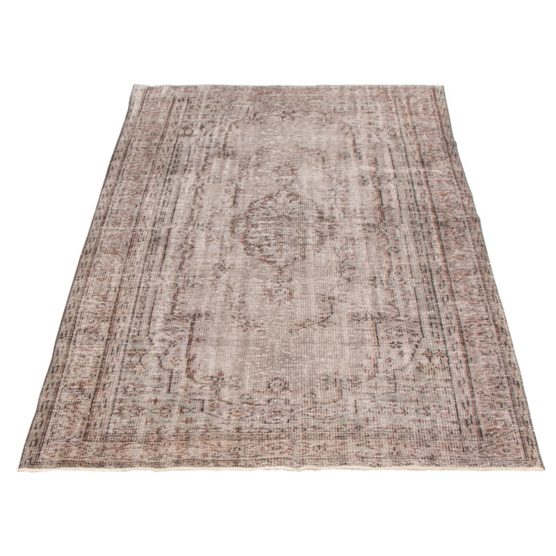 Tapis unique en laine noué à la main de style années 2000 de 5 pi x 8 pi 6 po Olbin