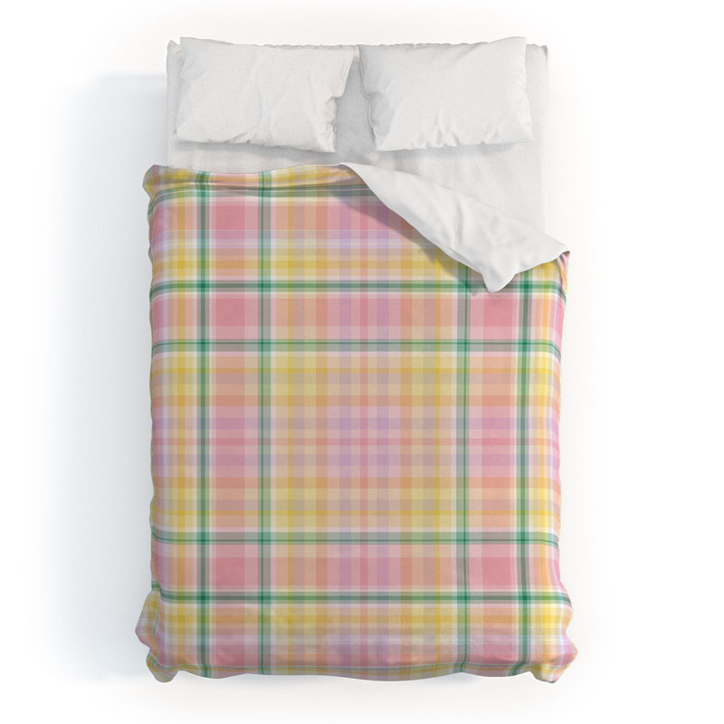 Polyester Plaid Duvet Cover, Full Duvet Cover + 2 Pillowcases