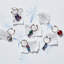 6 Piece Jeweled Wine Charm Set