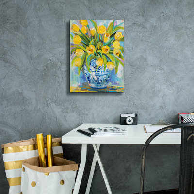 «Ginger Jar Tulips» par Jeanette Vertentes, art mural sur toile
