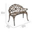 Banc de jardin en métal Shatley Rose-2071787859
