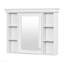 Meuble-lavabo de 36 po avec armoire à pharmacie, armoire à miroir moderne avec tablette réglable, armoire de rangement pour salle de bain à 4 tiroirs, armoire de rangement pour cadre de salle de bain en bois massif-1143514244