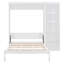 Lit escamotable double pleine grandeur avec tablettes, blanc-451026595