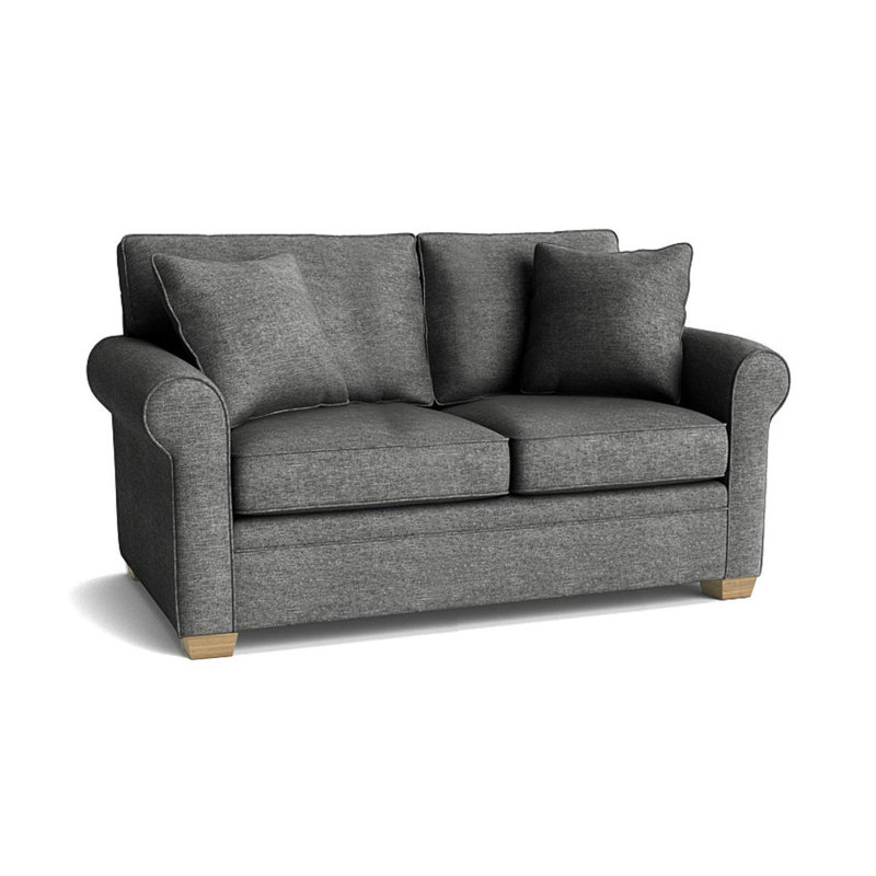 Causeuse à accoudoirs roulés 61 po Quaker, Non fini, Gris anthracite Jango