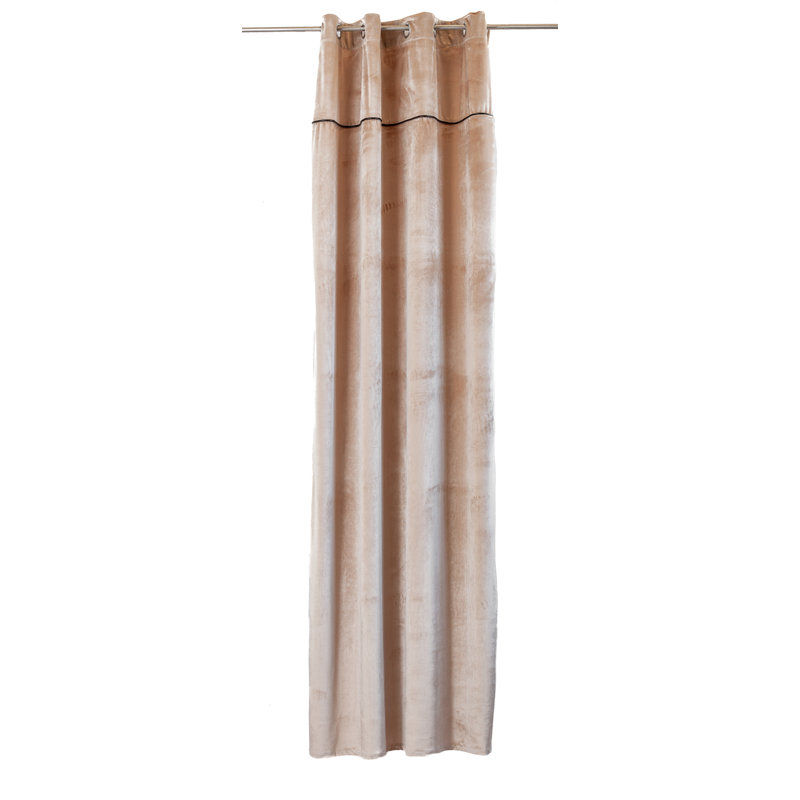 Haru Room Darkening Curtain Single Panel, Taupe