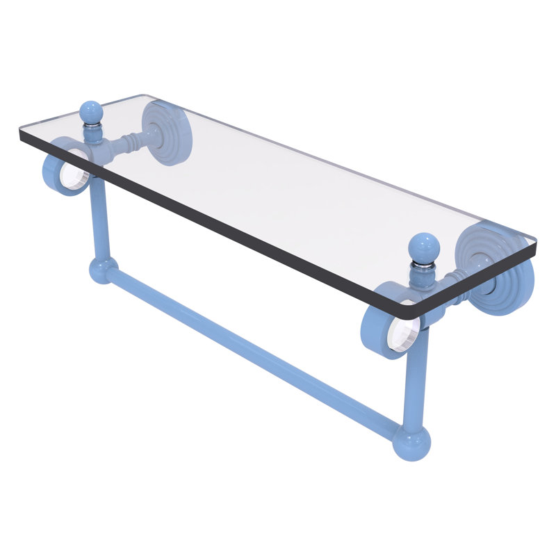 Pacific Grove Floating Shelf with Towel Bar, 6.4" H x 22" W x 5.125" D, Autumn Sparkle