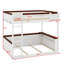 Lit superposé en bois avec tablettes intégrées, boîte de rangement, lumière DEL et station de charge USB-1787874456