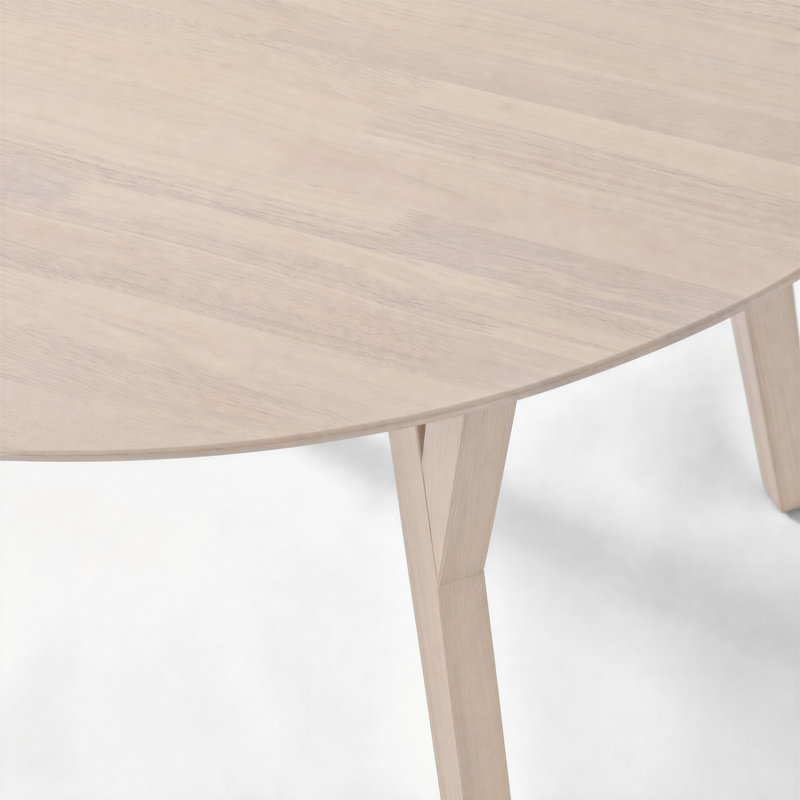 Berenike Round Solid Wood Dining Table With 4 Drea Chairs - Farmhouse Style, White/Grey