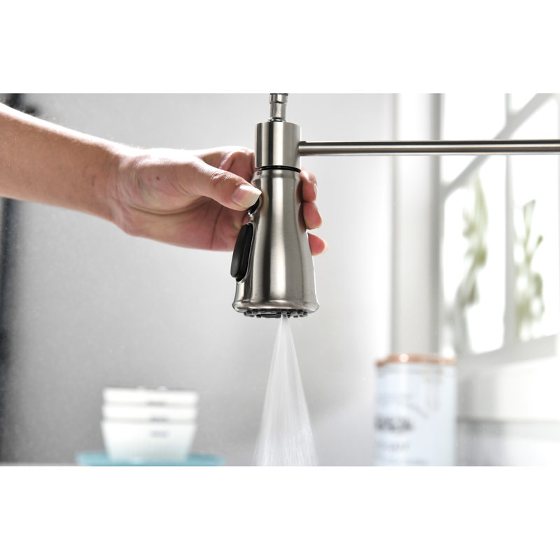 Brushed Nickel Touch Faucet For Kitchen With Pull Down - Corrosion Resistance, Build Control Dependable Performance