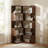 6 Tier Corner Bookshelf, 66" Tall L Shaped Bookshelf With Baffle, Freestanding Display Corner Shelf, Wooden Bookcase With Open Shelf Units For Living Room, Bedroom, Home Office, Walnut