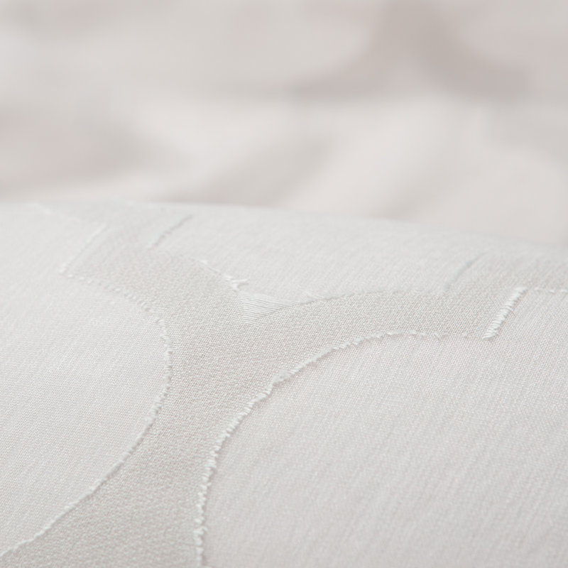 Rideau géométrique semi-transparent avec passe-tringle, Taupe, L 52 po x L 96 po