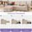 Balconera 2-In-1 Beige Pull Out Sleeper Sofa L-Shaped Sofa Bed Couch For Living Room
