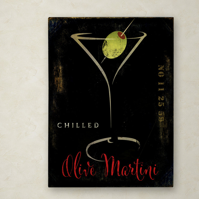 «Olive Martini II» par Jadaya, impression sur toile tendue, H 32 po x l 24 po x P 2 po