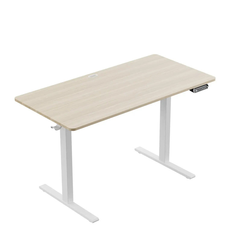 Extra Large Standing Desk Electric Height-Adjustable, Cream/White, 47.24" W x 23.62" D