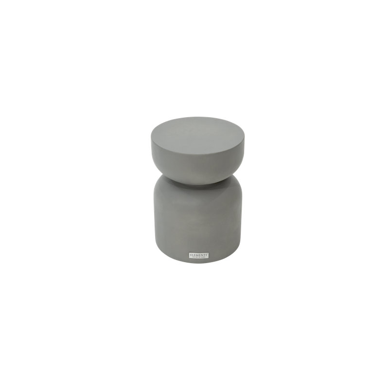 CHRONOS Side Table Small Concrete Round End Table 35 x 35 x 47 cm, Grey/Brown/Blue