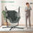 360° Swivel Hammock Swing Chair With Stand - Comfortable Hanging Chair With Cushions (400 Lbs Capacity) For Indoor/outdoor Use - Perfect For Bedroom, Patio, Porch, Deck, Garden, Balcony-2024000974