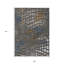 Tapis extérieur lavable abstrait gris anthracite 9 pi x 12 pi
