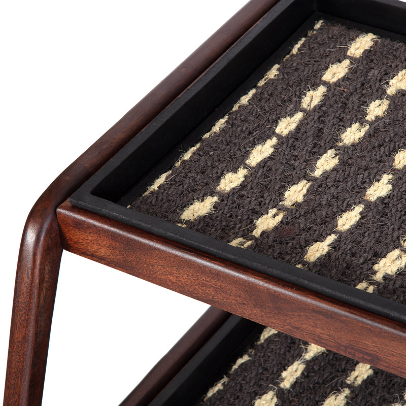 Support à bottes en bois massif de qualité supérieure avec tapis en fibre de coco naturelle - Rangement pour chaussures
