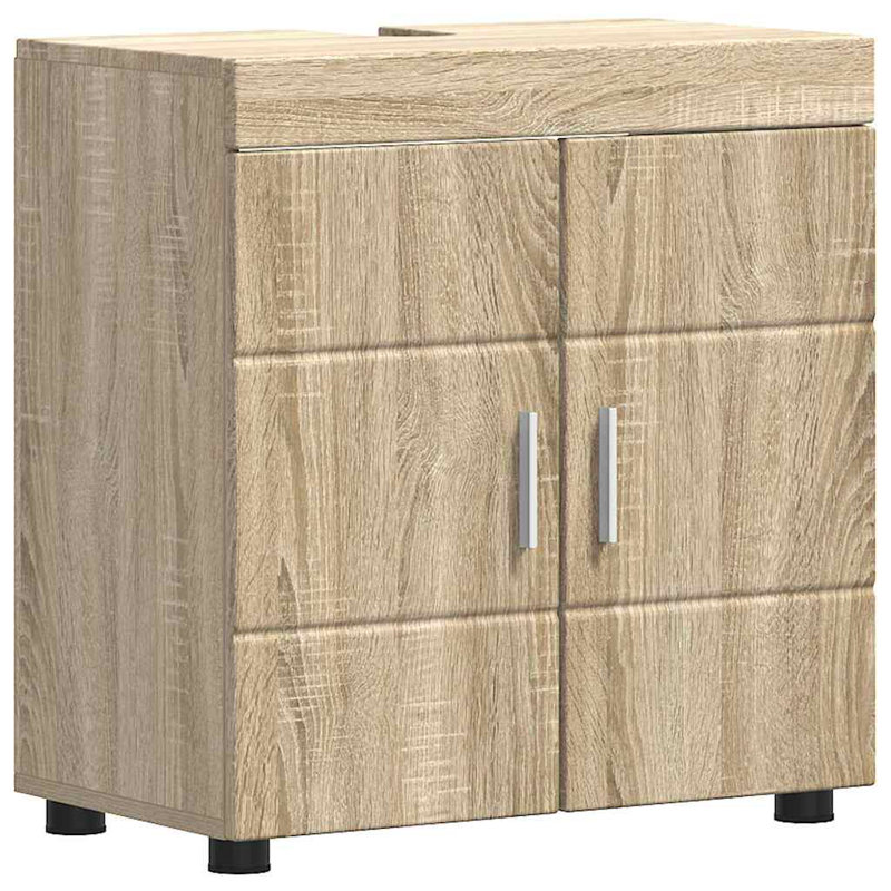  Bathroom Basin Cabinet With Storage 60 X 34 X 63 Cm, Sonoma Oak