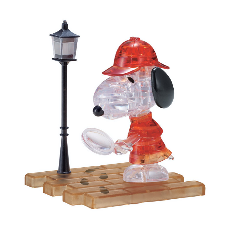 3D 3D casse-tête en cristal détective Snoopy