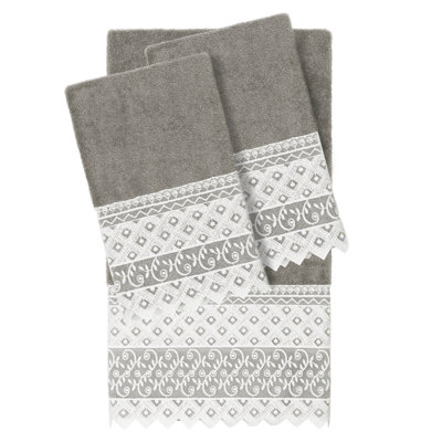 Ensemble de serviettes en coton 3 pièces Aiden